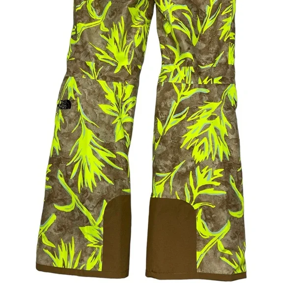 The North Face Freedom Insulated Ski Bib Utility Brown Prairie Print Small NEW - Picture 10 of 16